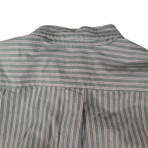 Eddie Bauer Shirt Mens XXL Green Plaid Button Down Long Sleeve Striped - Picture 5 of 7
